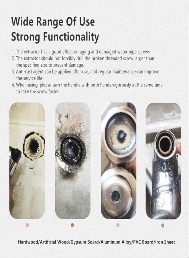 uptodateproducts مجموعة أدوات استخراج براغي صمامات صنابير المياه ذات الرأس المزدوج (1/2 بوصة و3/4 بوصة) من Uptodate Products، لإزالة براغي أنابيب المياه التالفة أو المكسورة، متعددة الاستخدامات. منتجات وأدوات Uptodate من Mr. DIY Crafts - Image 4